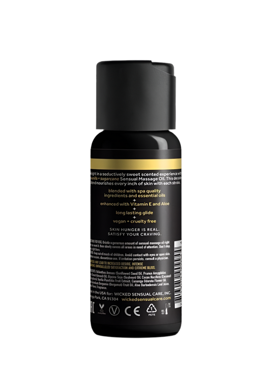 Sensual Massage Oil- Vanilla & Sugarcane