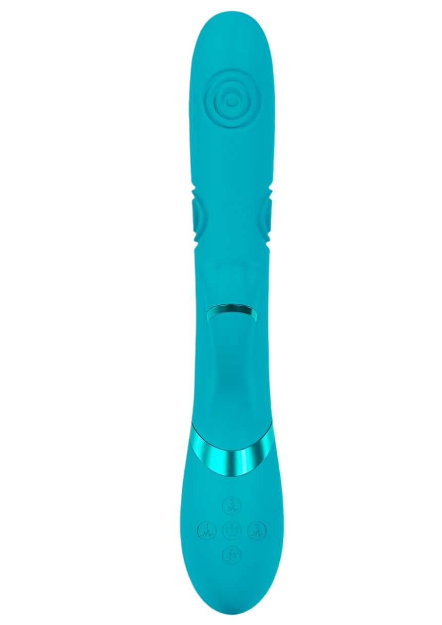 Triple Motor G-Spot Air Wave VIbrating and Tapping Flared Clit Stimulator