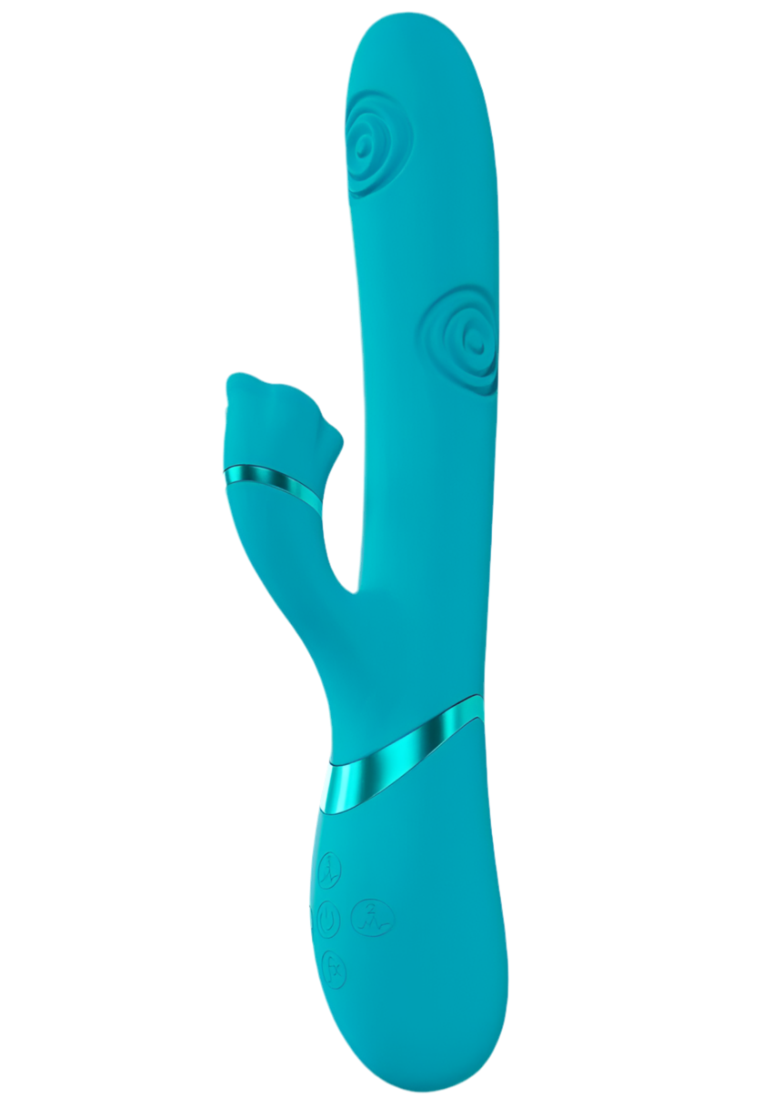 Triple Motor G-Spot Air Wave VIbrating and Tapping Flared Clit Stimulator