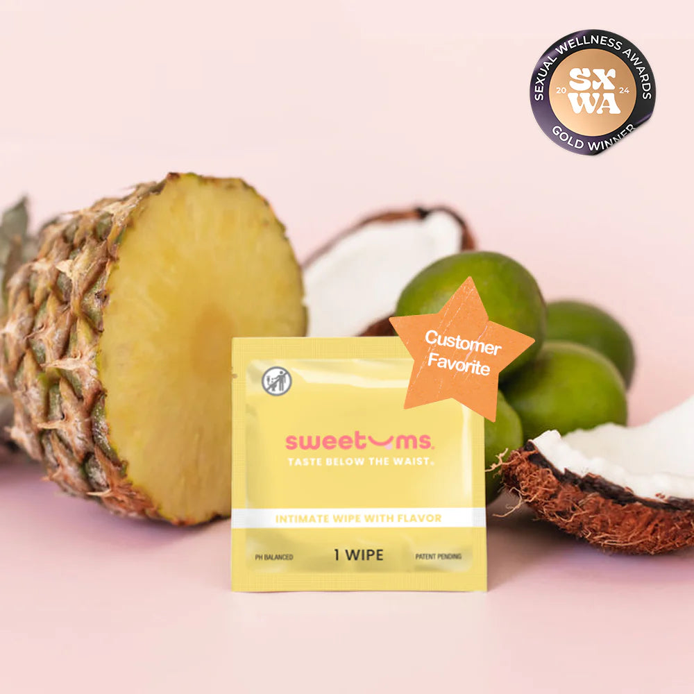 Sweetums Intimate Wipes Pina Colada Flavor 10-Pack