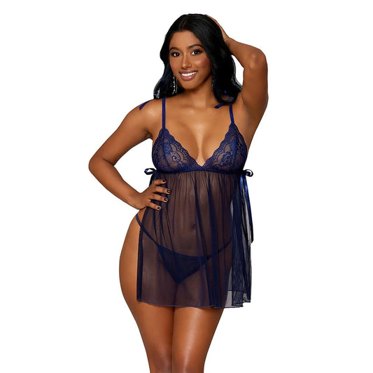 Bow-Tied Babydoll & Matching G-String