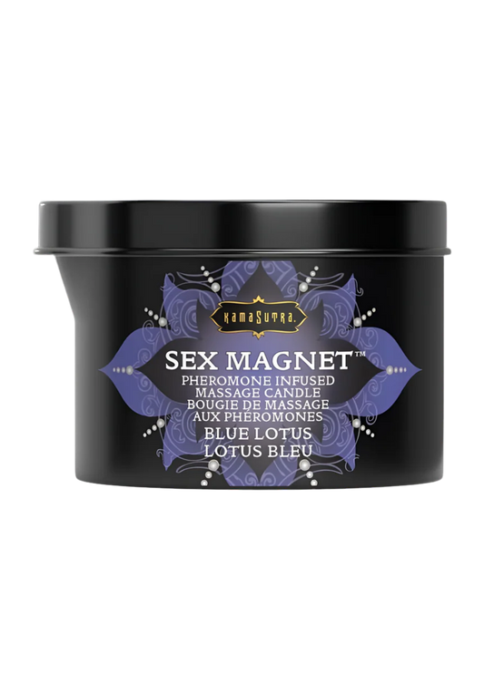Pheromone Infused Massage Candle- Blue Lotus
