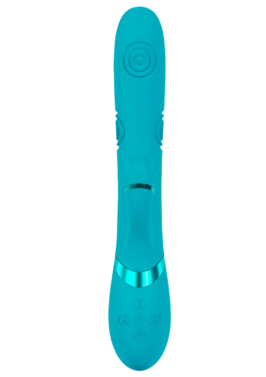 Triple Motor G-Spot Air Wave VIbrating and Tapping Flared Clit Stimulator