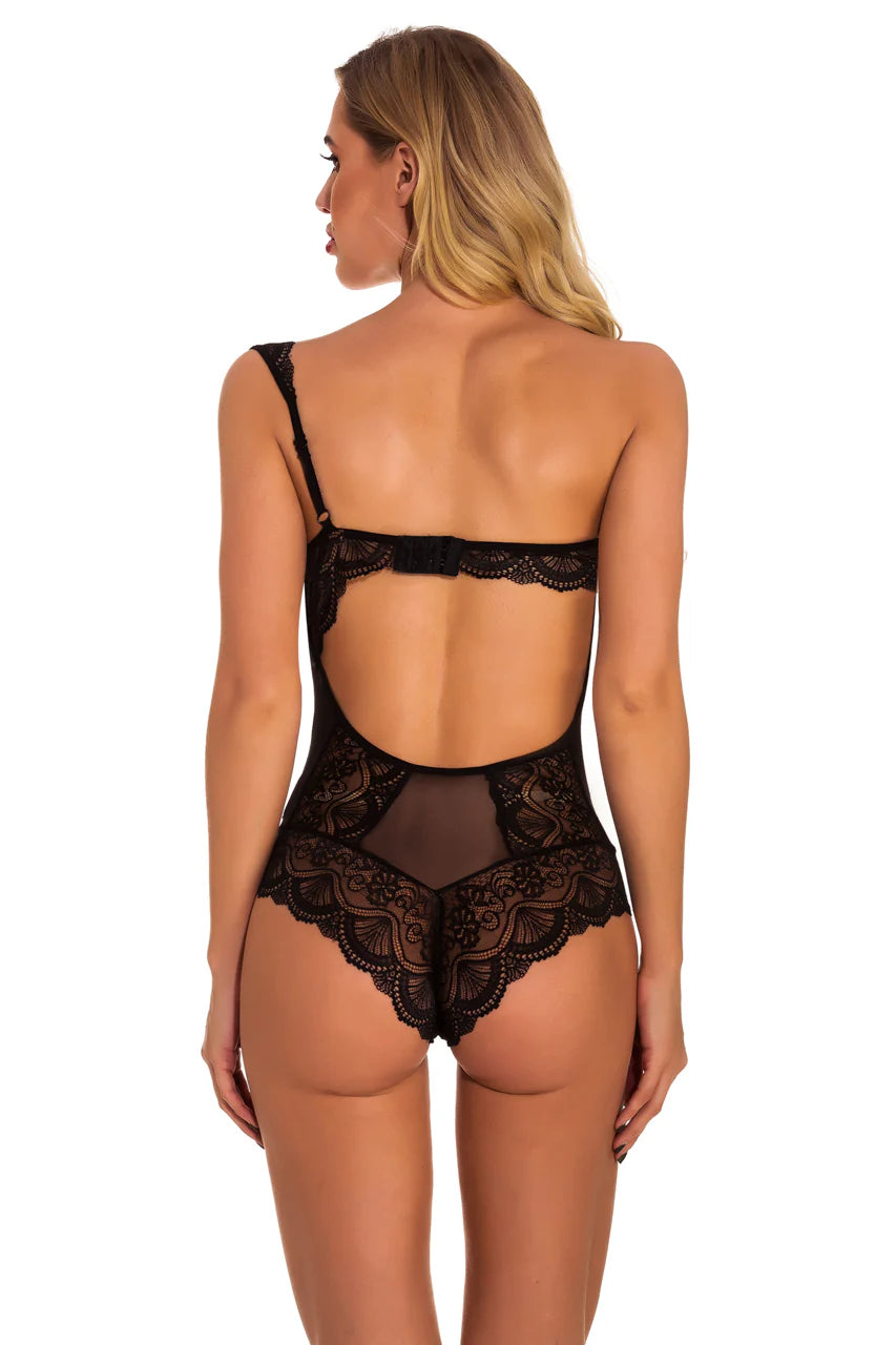 One Shoulder Lace Bodysuit