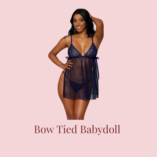 Bow-Tied Babydoll & Matching G-String
