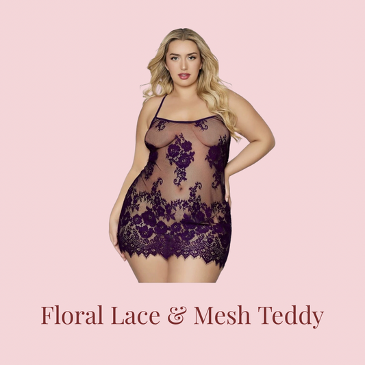 Floral Lace & Mesh Chemise