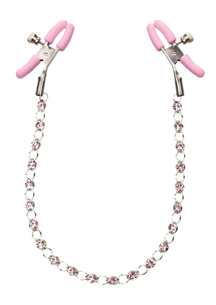 Nipple Play Crystal Chain Clamps