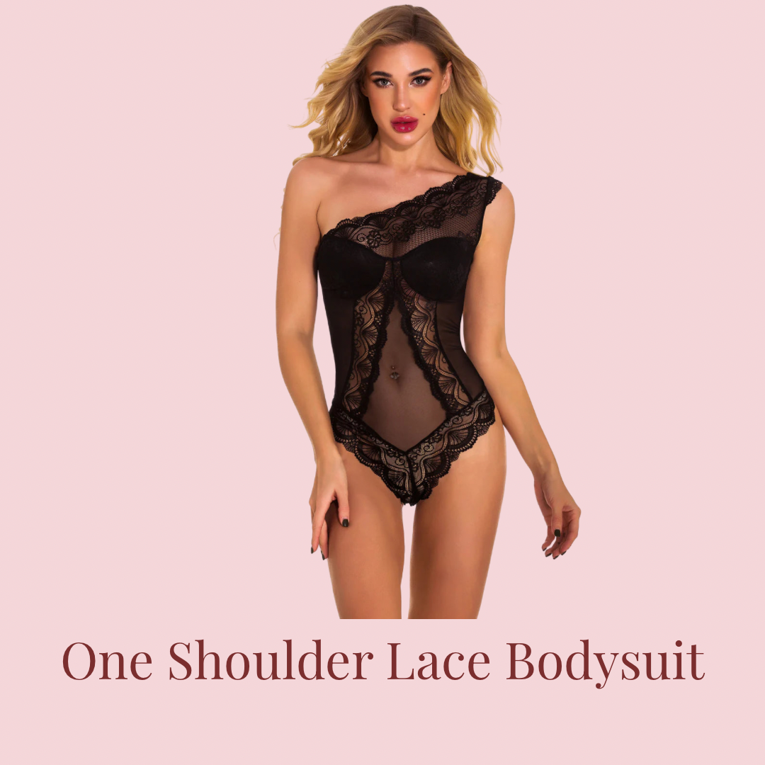 One Shoulder Lace Bodysuit