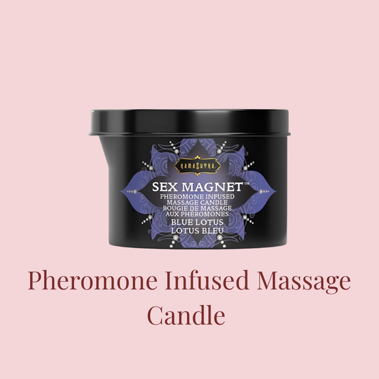 Pheromone Infused Massage Candle- Blue Lotus