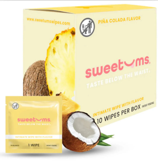 Sweetums Intimate Wipes Pina Colada Flavor 10-Pack